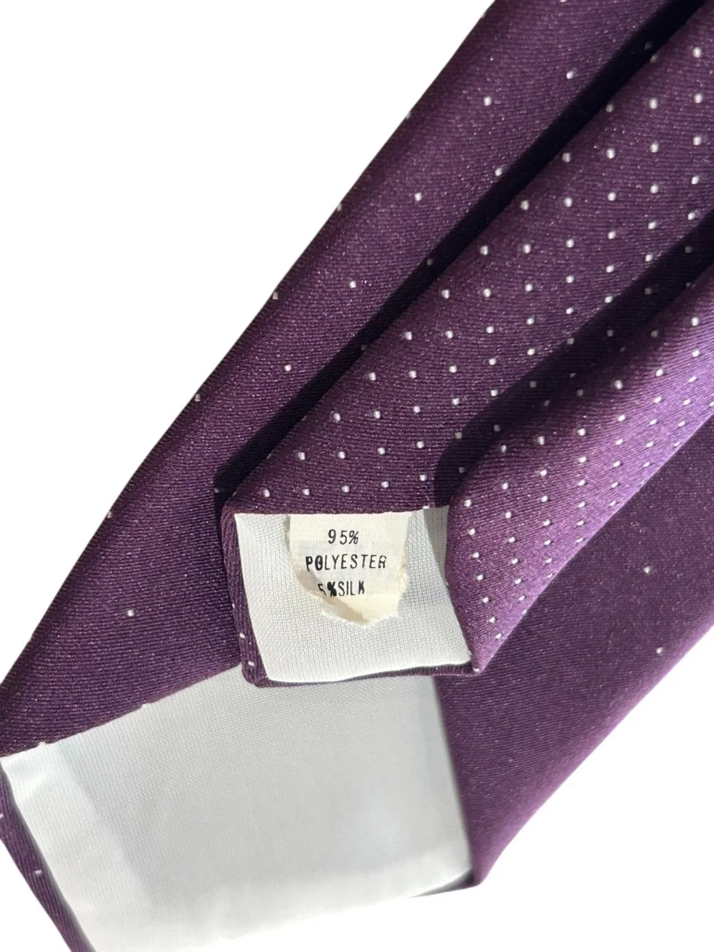 Oscar De La Renta Purple With White Polka Dots Tie NWT